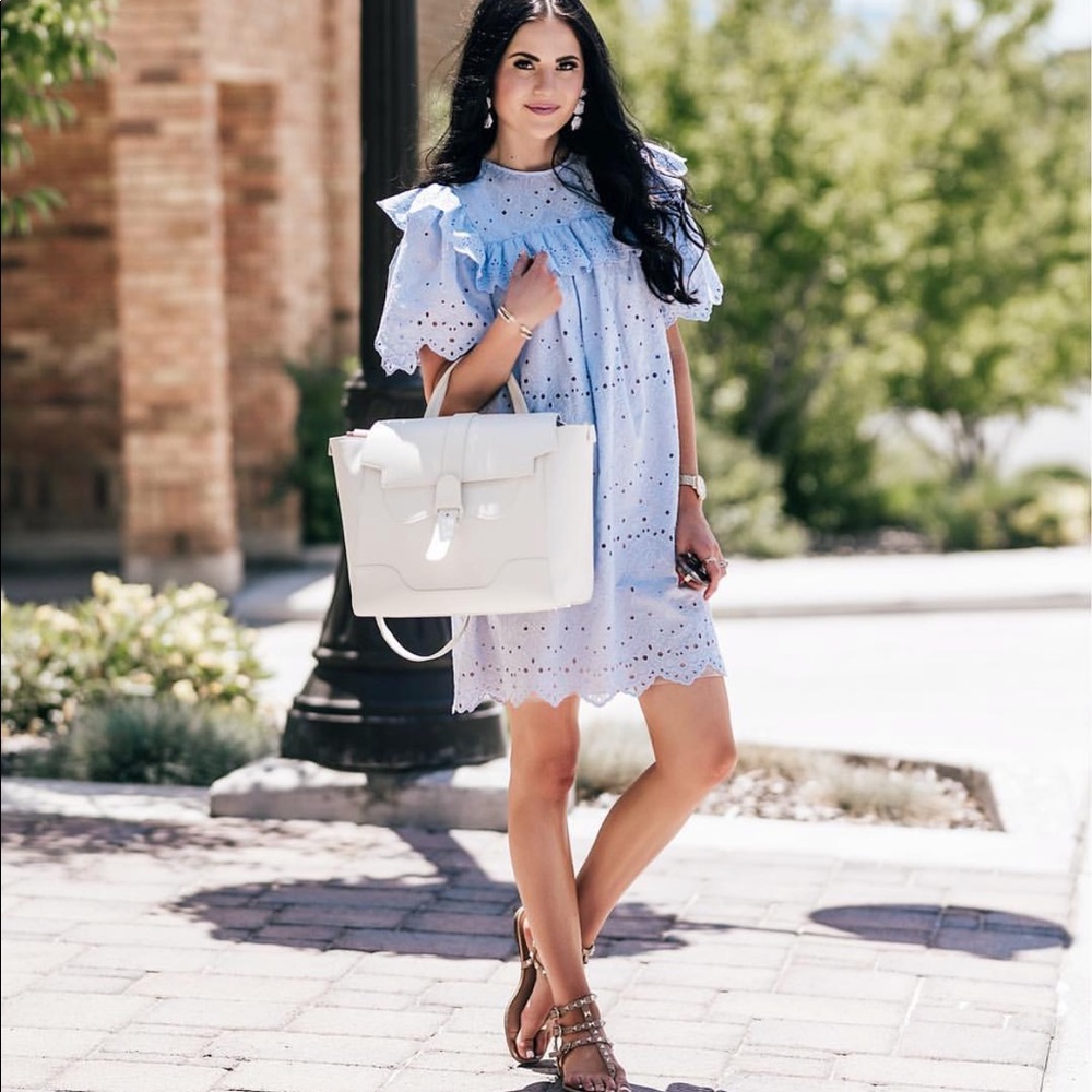 H&M Baby Blue Eyelet Summer Dress - Picture 2 of 2